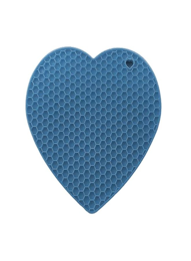 TASKHOUSE سيليكون على شكل قلب، مفارش للأواني الساخنة، قواعد أكواب سيليكون متعددة الأغراض، مفارش أكواب، فتاحة برطمانات، وحامل ملاعق (عبوة من قطعتين - طاووس) - Image 2